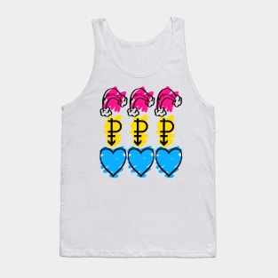 Pan Pride Flag in Symbols! Tank Top